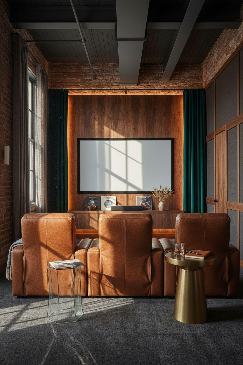 Small Theatre Room Ideas - warm afternoon theater setup