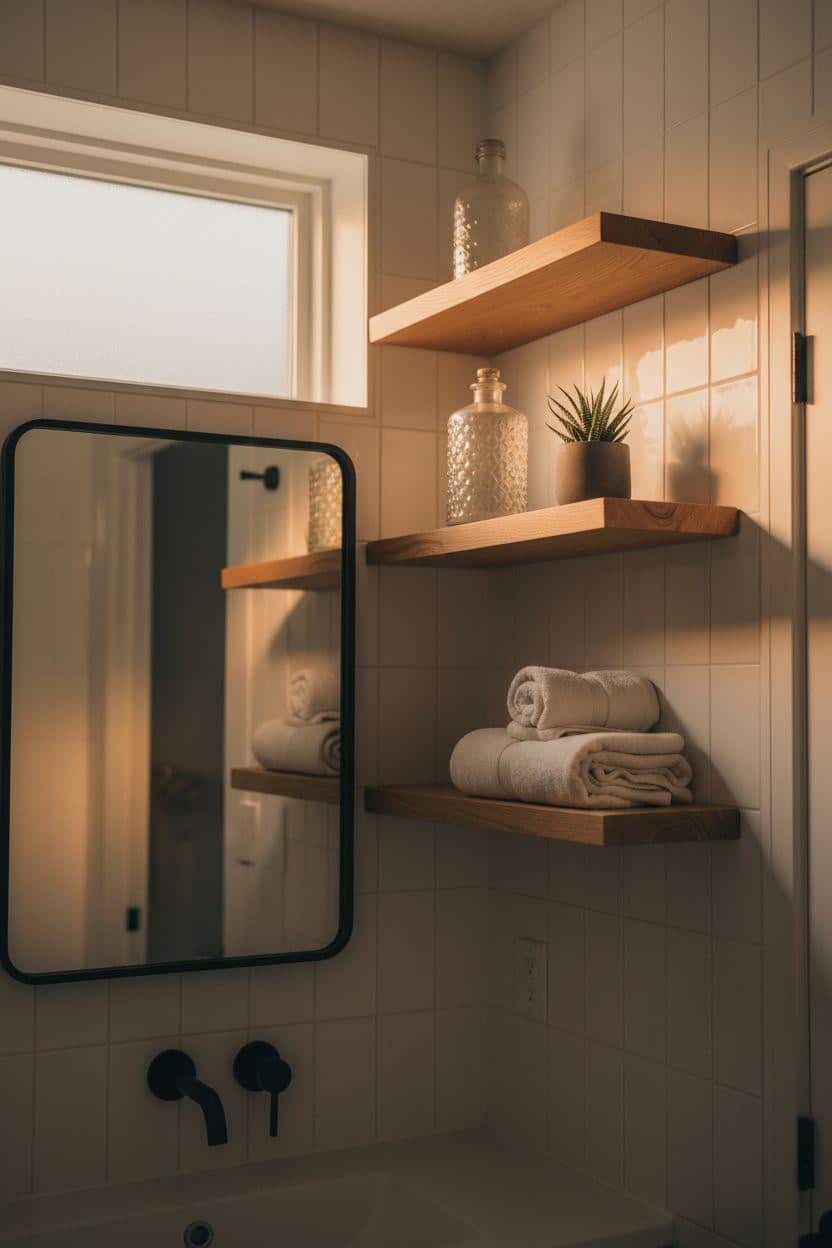 Bathroom Shelf Ideas - tiny bathroom storage