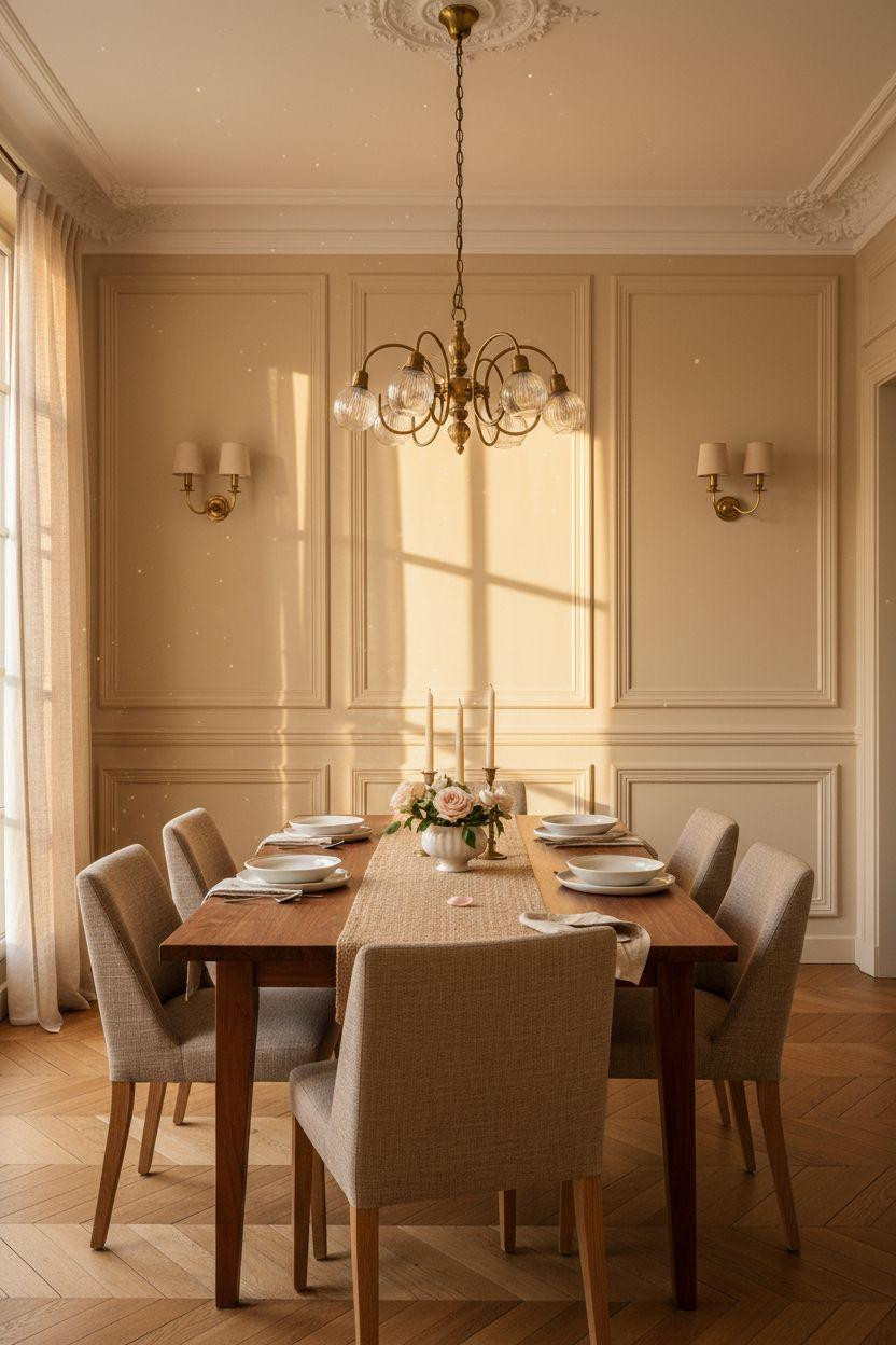 Wainscoting dining room with floor to ceiling paneling