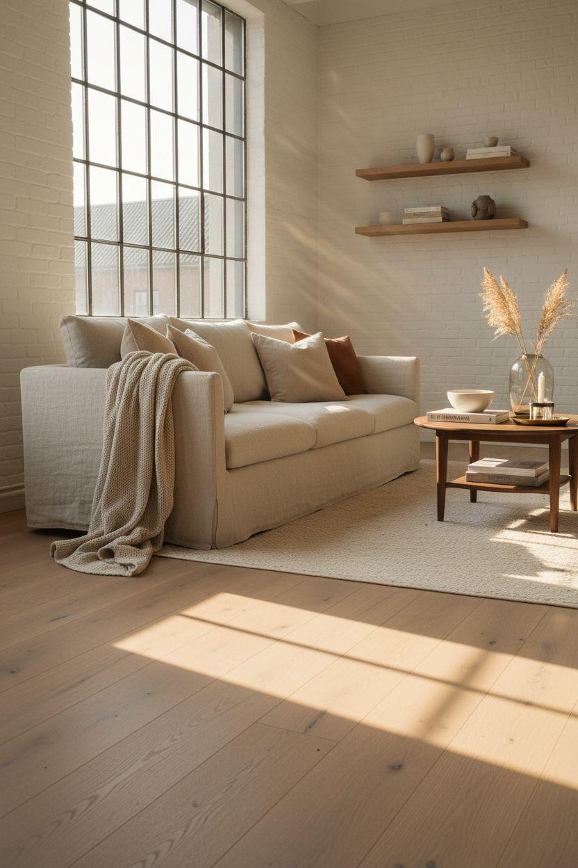 White Oak Hardwood Floors with linear perspective