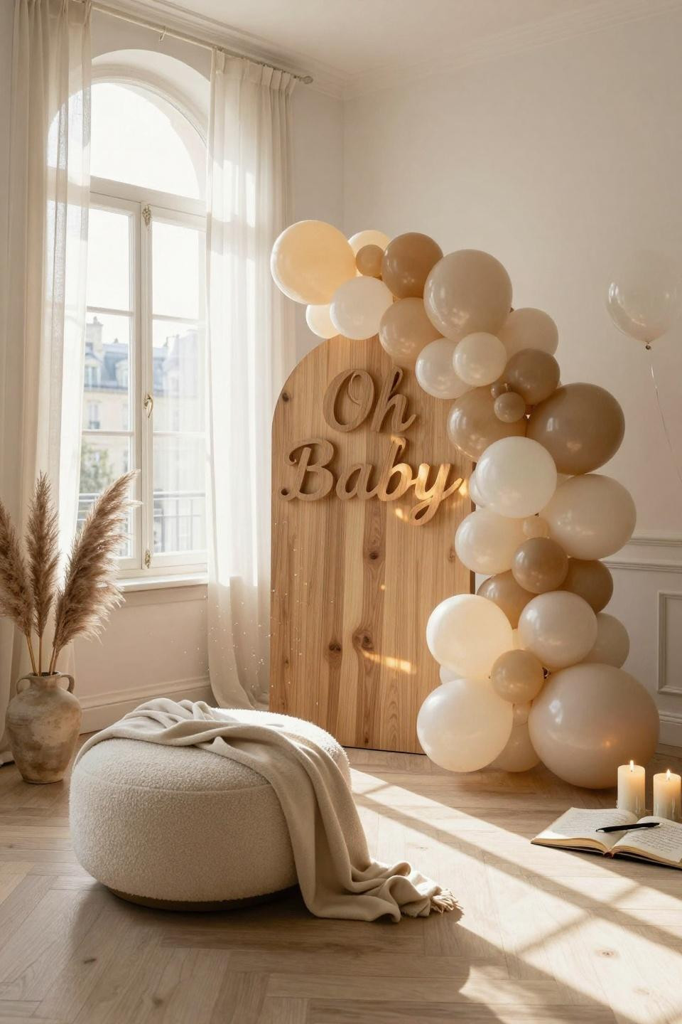 Baby Shower Welcome Sign with carved dimensional letters