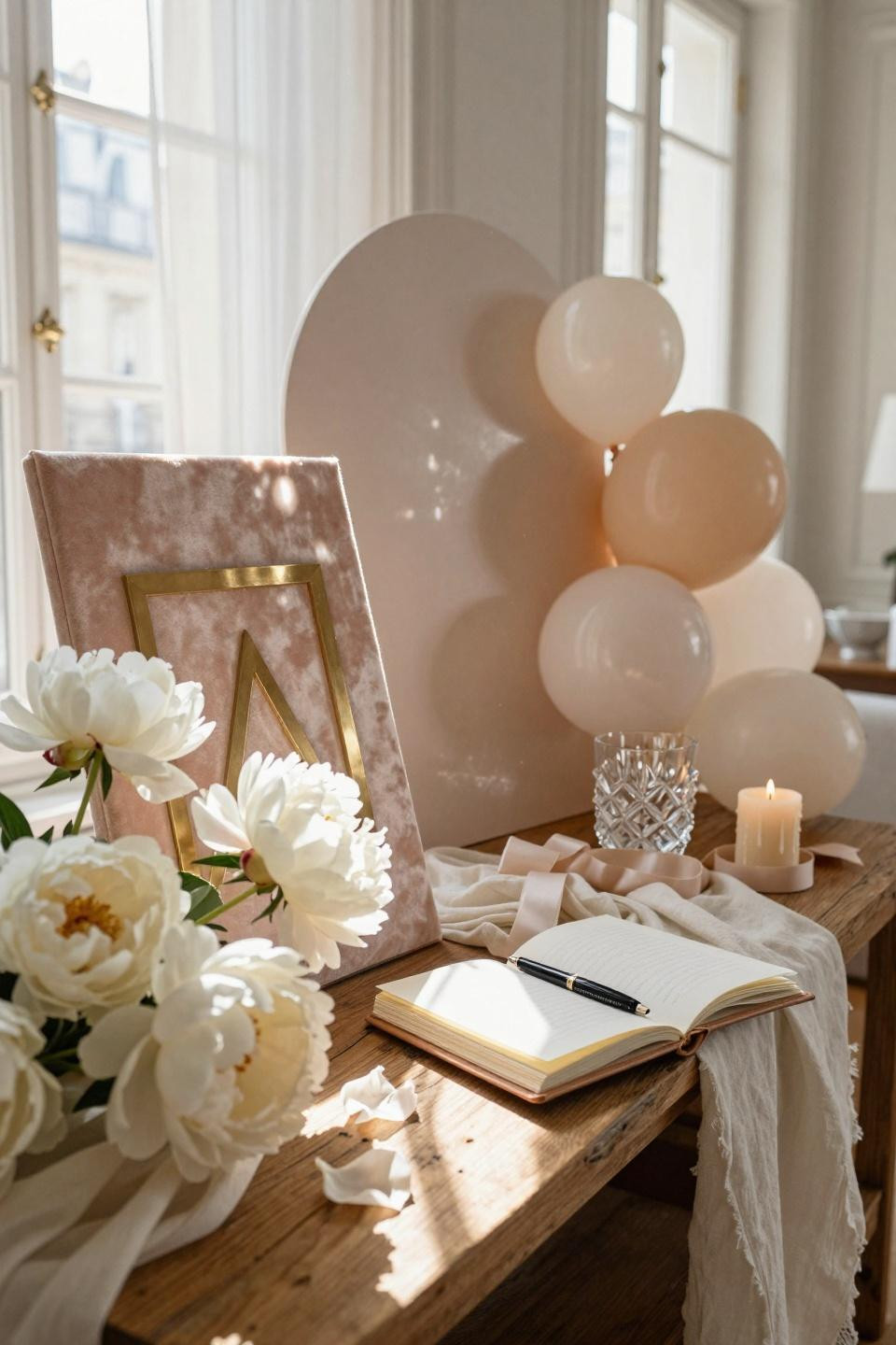 Baby Shower Welcome Sign with modern geometric design elements