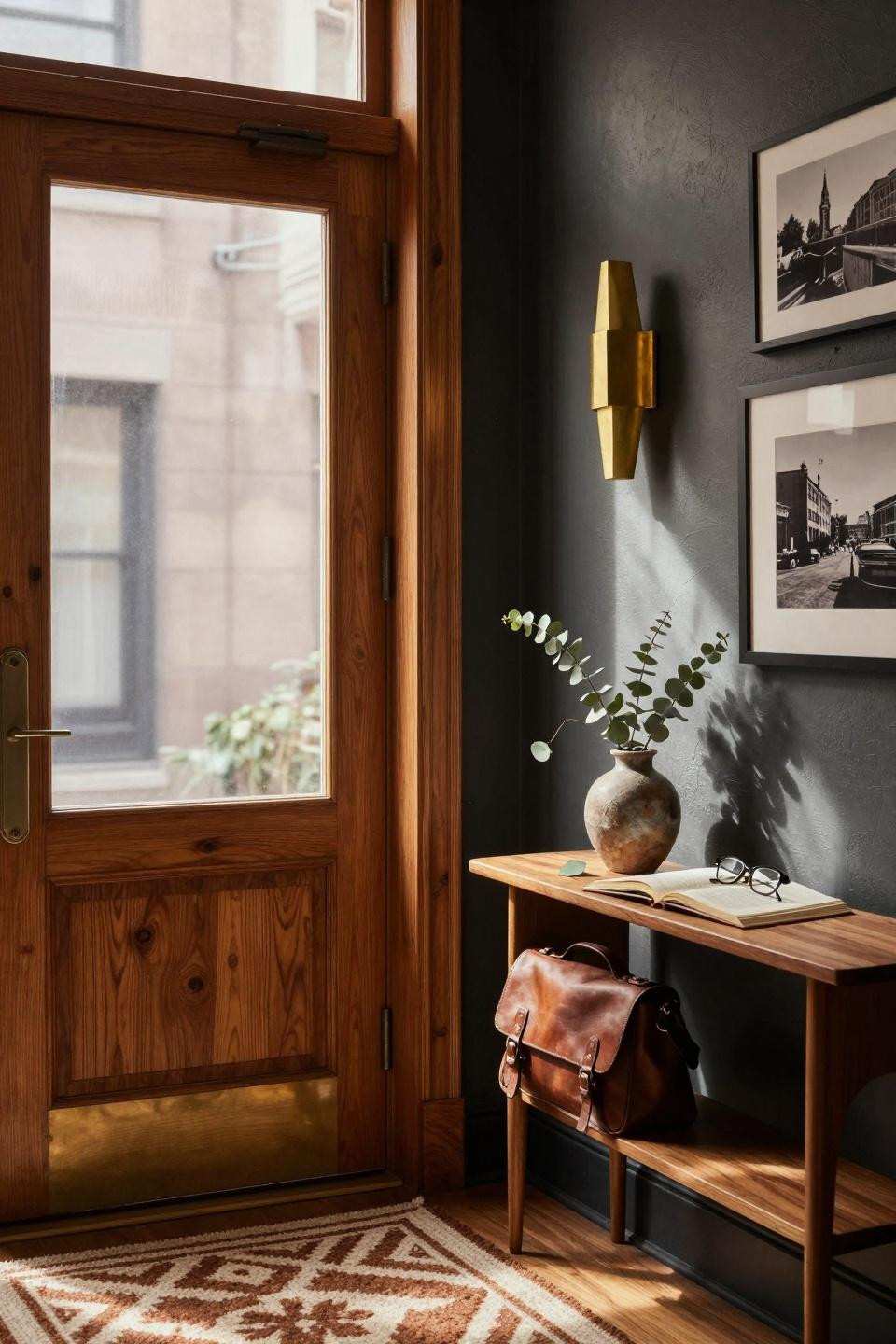 black history month door decoration with sculptural lighting and photos