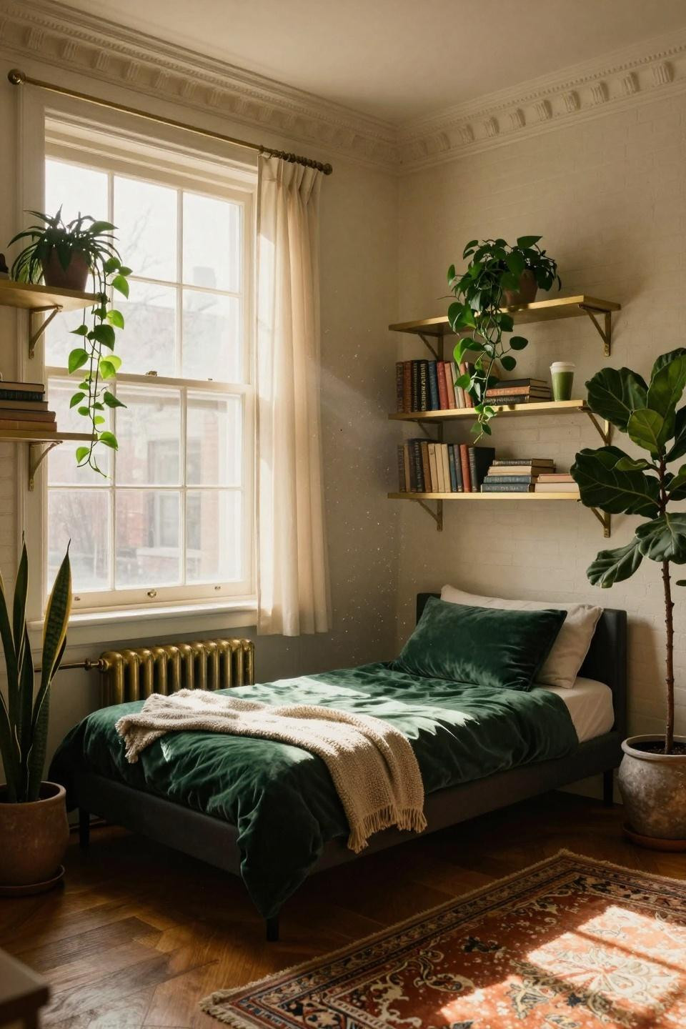 College dorm ideas featuring exposed brick and historic architectural details