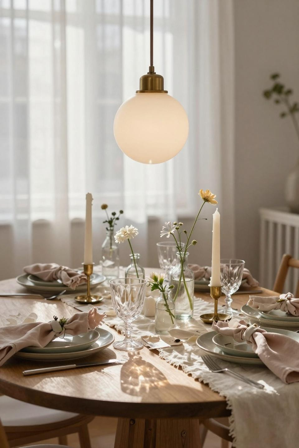 couples shower ideas - simple baby shower with statement lighting