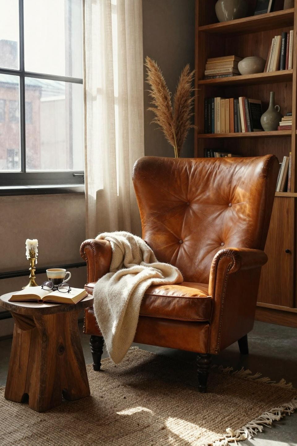 rest corner ideas - industrial warehouse reading corner