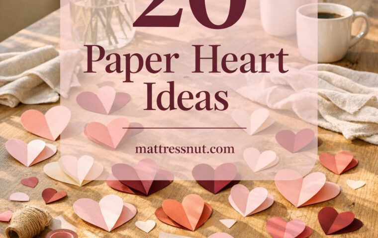 20 paper hearts I made in a sunlit apartment that turned my table into something I didn’t want to leave