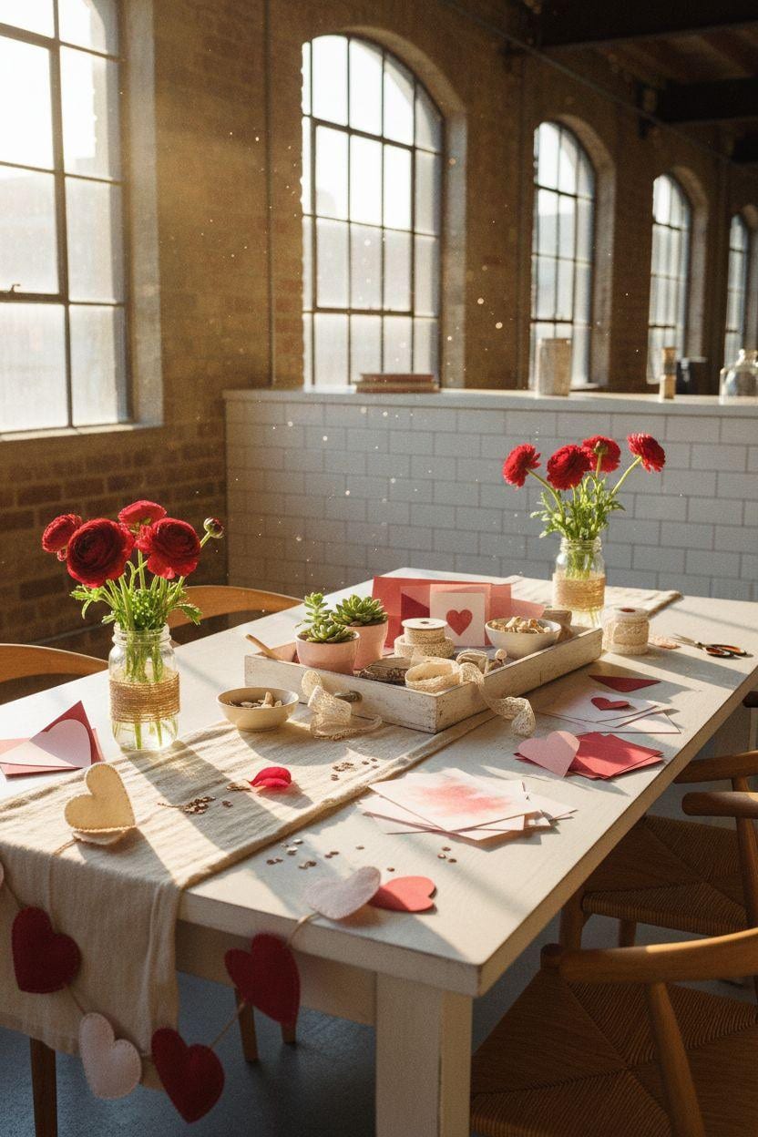 DIY Valentine's decorations - kid-friendly crafts with colorful paper hearts