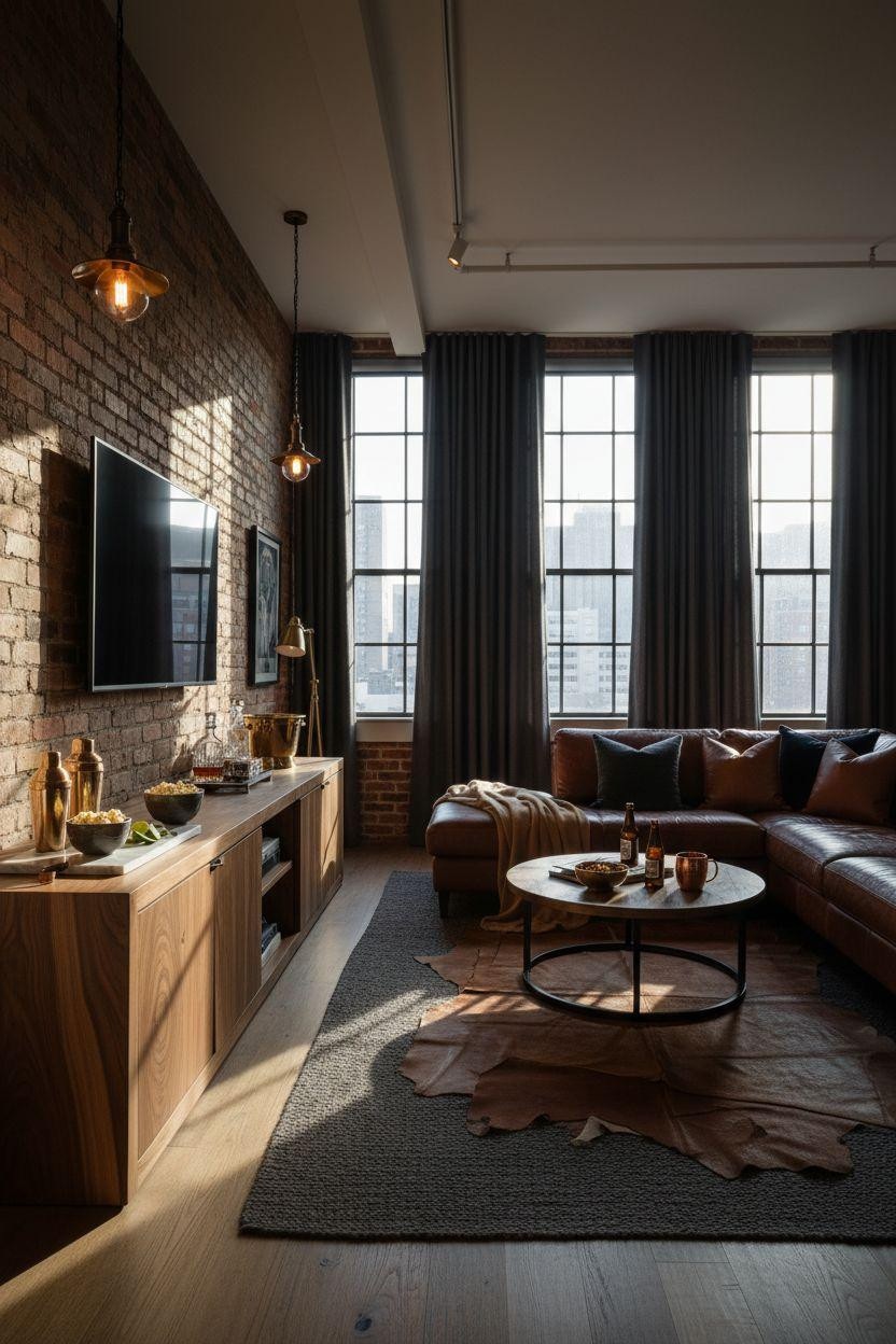 game day party setup showing bar staging and seating arrangement