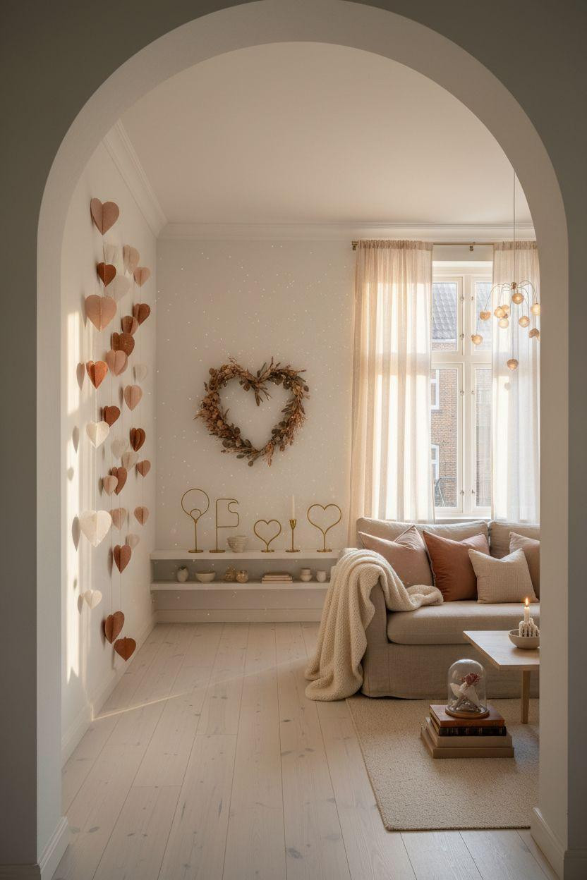 heart decorations - sculptural paper hearts