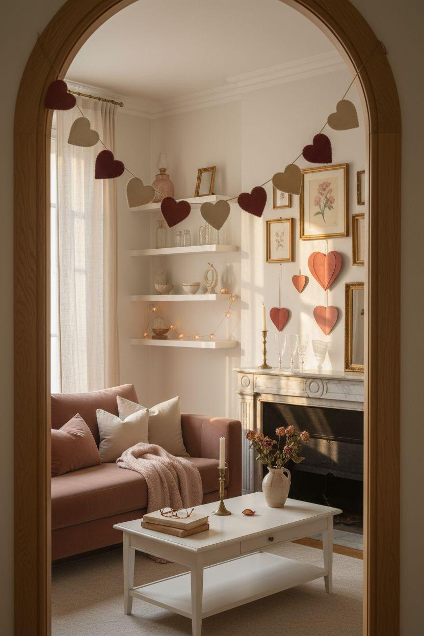 heart decorations - refined Parisian heart display