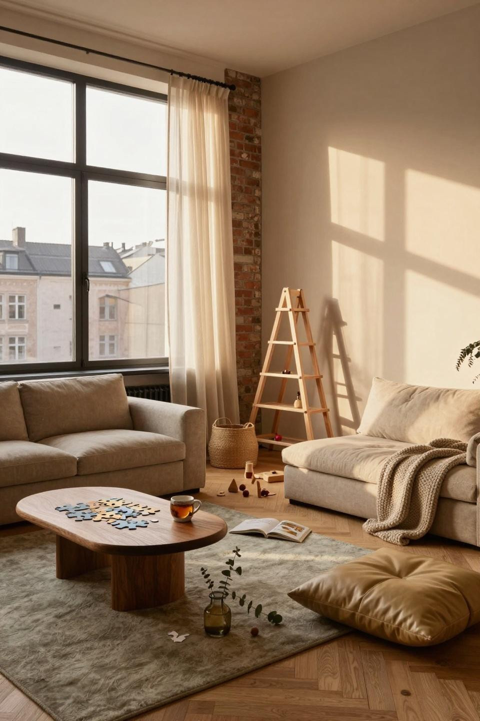 Kid Friendly Living Room with play area