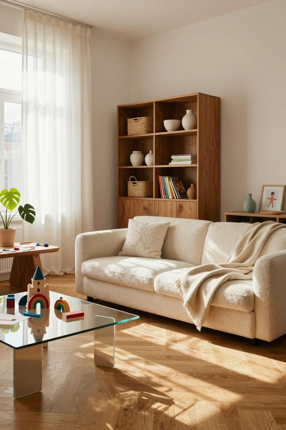 Kid Friendly Living Room with open floor