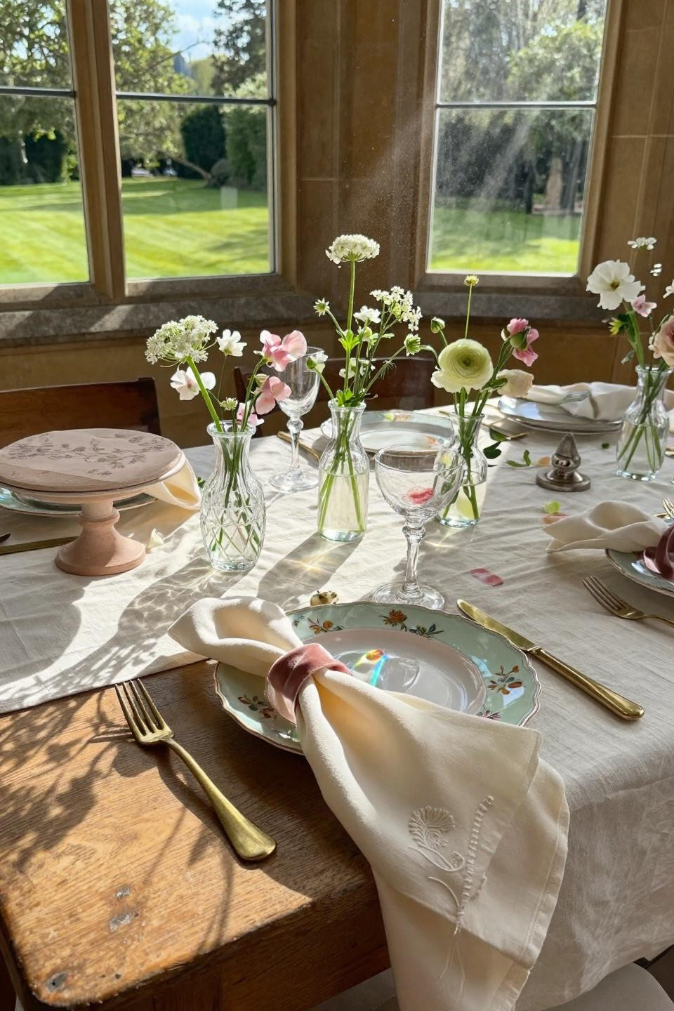 Love Is In Bloom Bridal Shower Theme spring tablescape