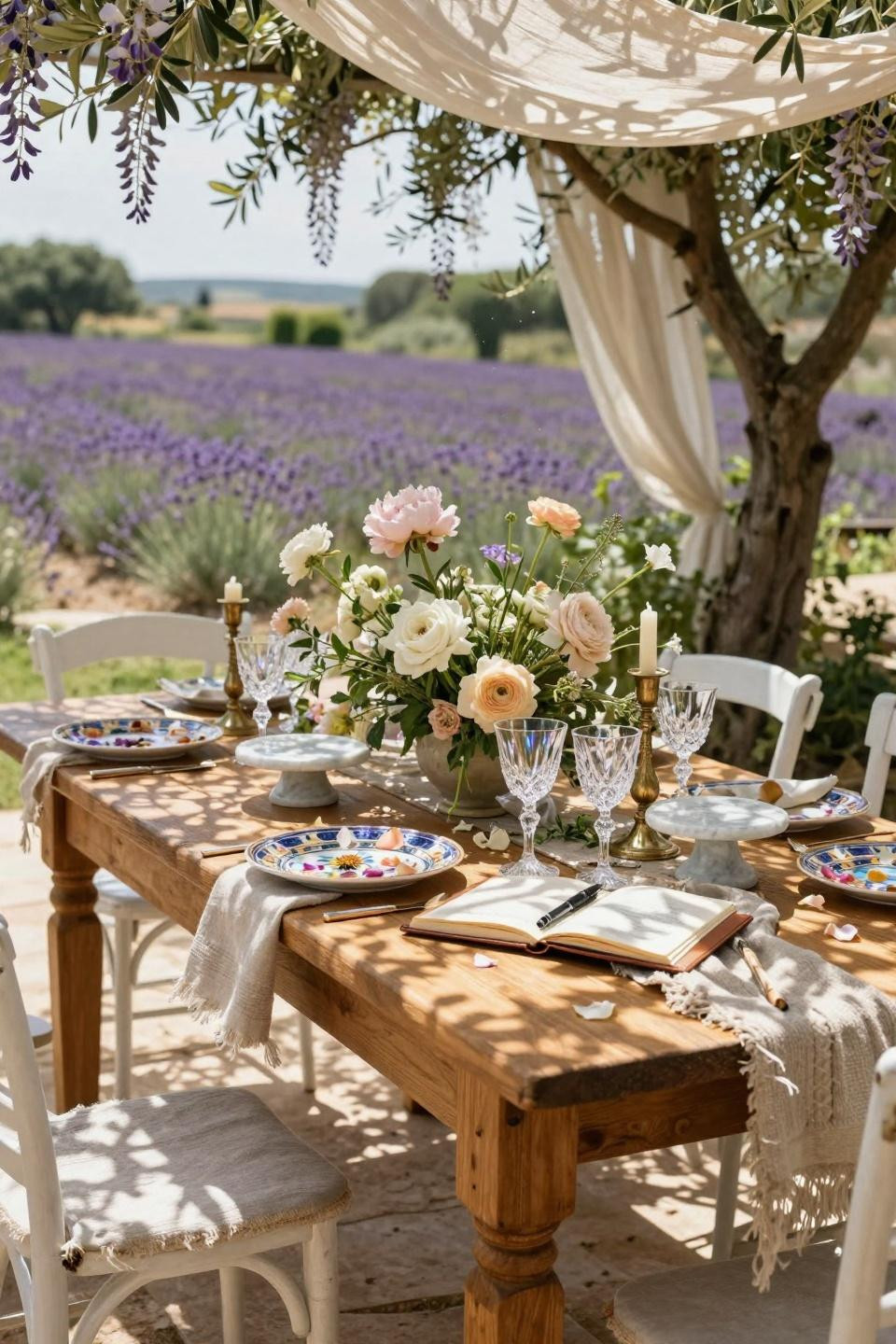 Love Is In Bloom Bridal Shower Theme garden party setup