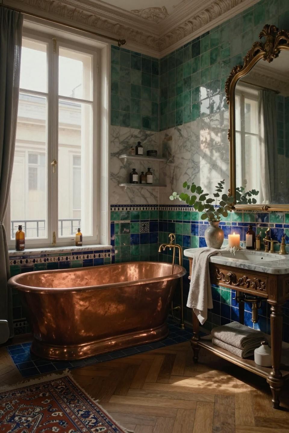 Luxury Bathroom Ideas - colorful eclectic maximalist design