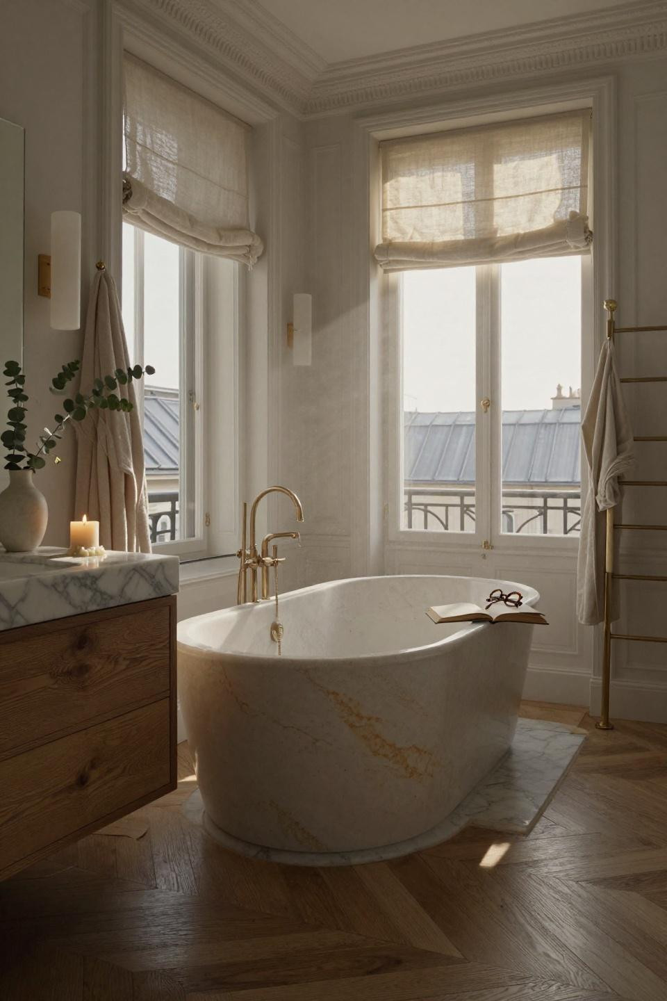 Luxury Bathroom Ideas - bathroom with city views