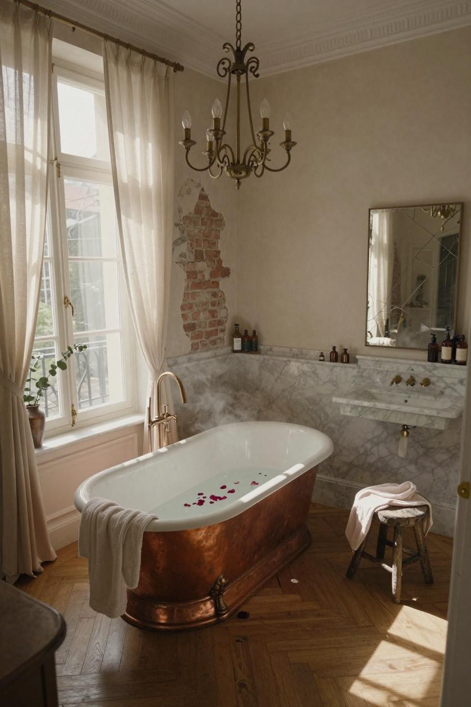 Luxury Bathroom Ideas - elegant vintage inspired bathroom