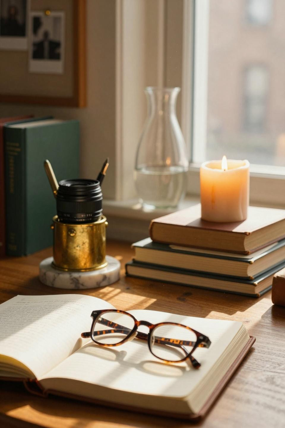 Dorm Room Ideas - brass desk organizer with marble accents