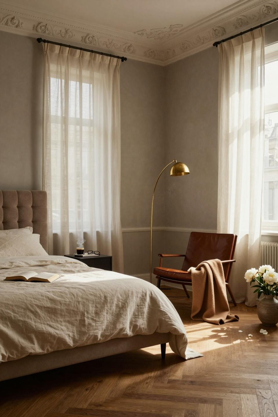 Master Bedrooms Ideas For Couples - contemporary Parisian bedroom