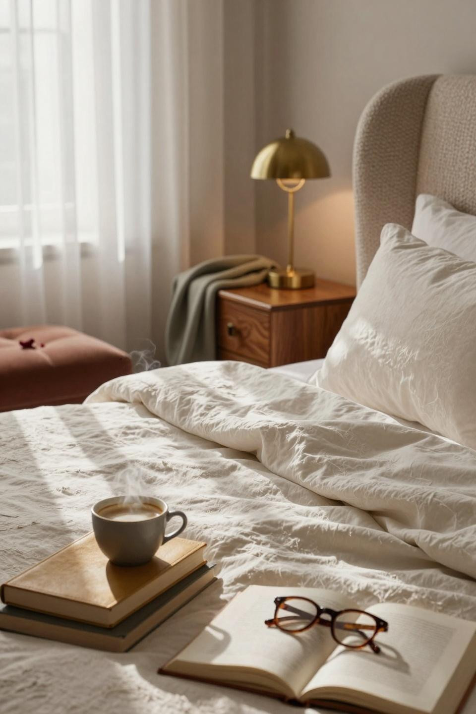 Master Bedrooms Ideas For Couples - layered textile closeup