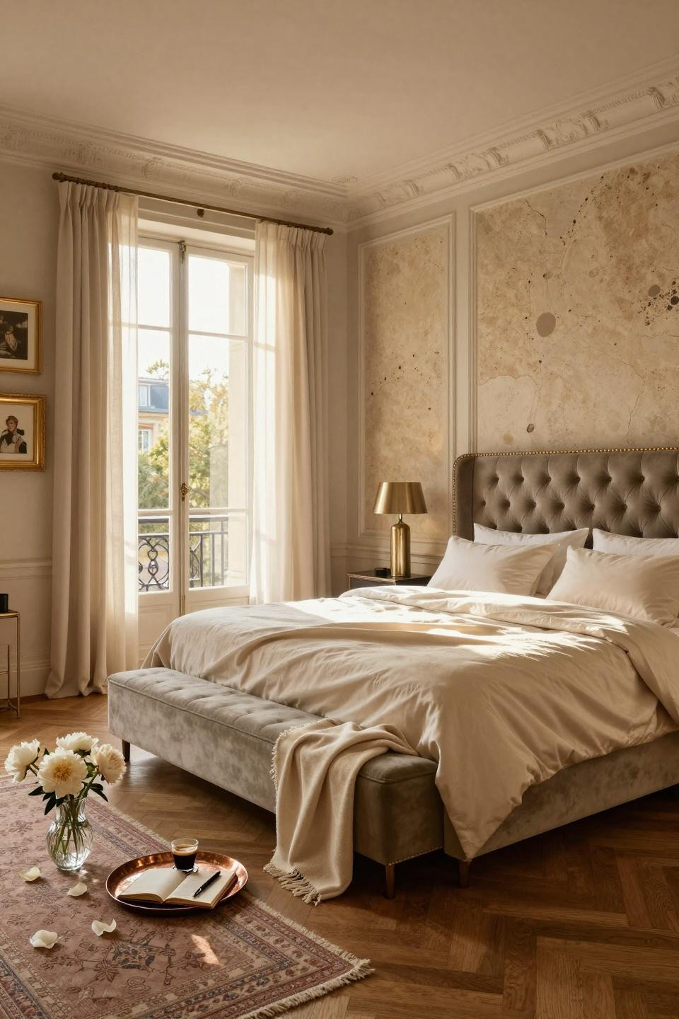 Master Bedrooms Ideas For Couples - spacious bedroom with tall ceilings