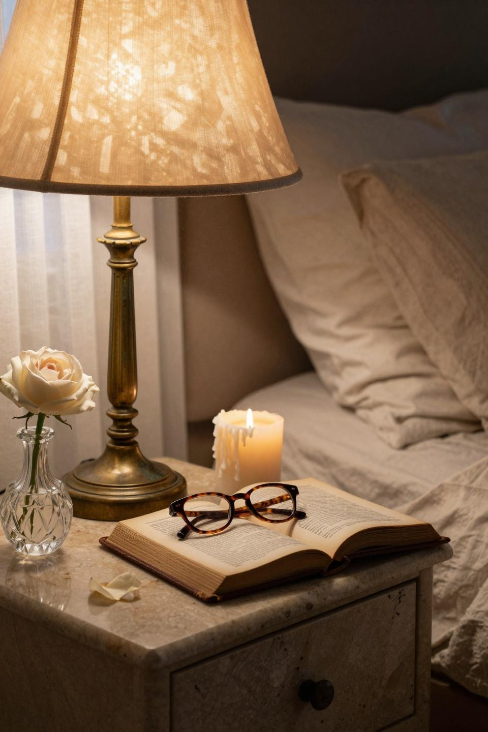 Master Bedrooms Ideas For Couples - elegant nightstand detail