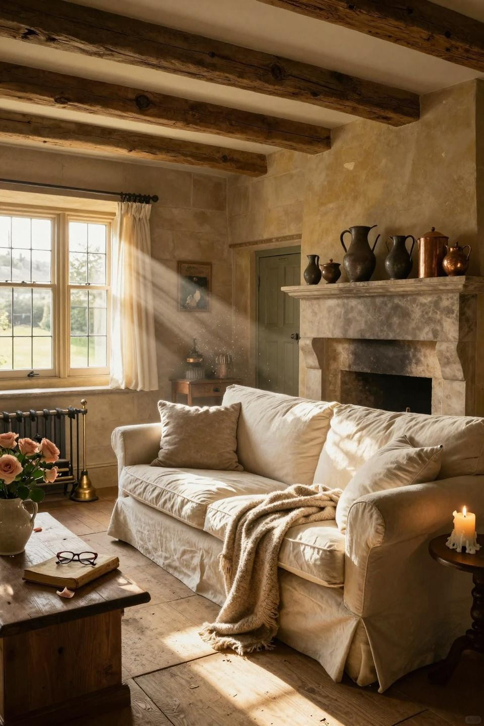 modern cottage core living room