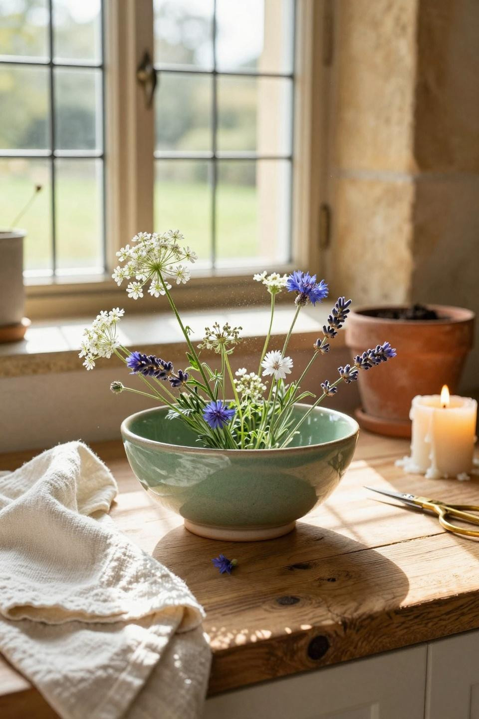 modern cottage core sage green shelves