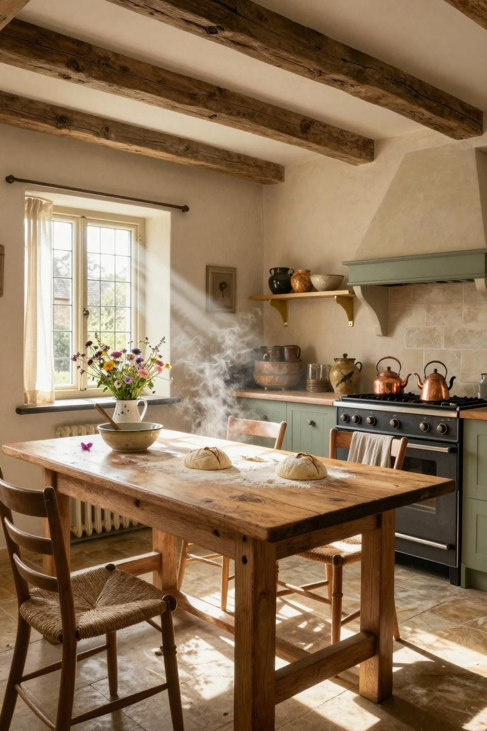 modern cottage core farmhouse table