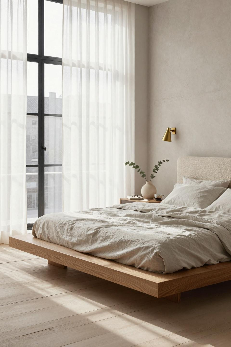 Master bedrooms decor modern in clean minimal Nordic style