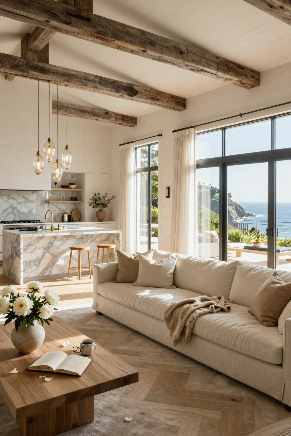 Nancy Meyers Interiors open great room design