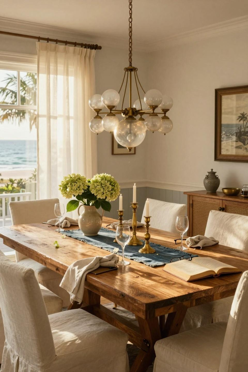 Nancy Meyers Interiors dining room with natural light