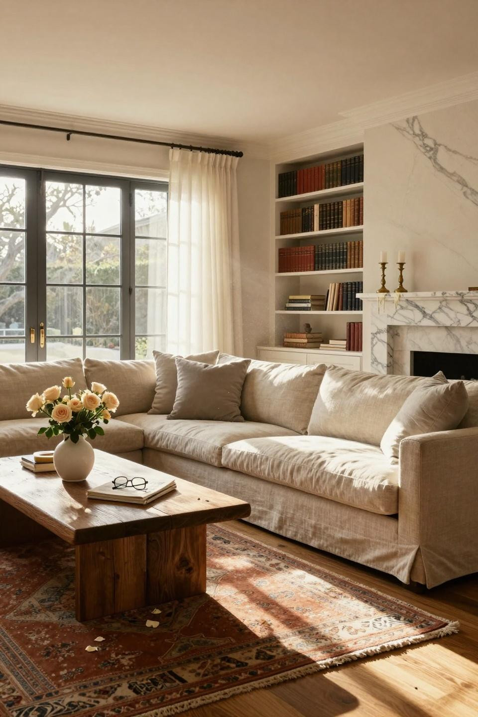Nancy Meyers Interiors California estate living room