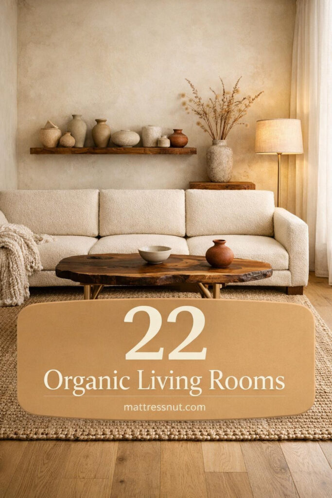 Spacious living room featuring neutral tones, woven furniture, natural wood accents, soft linen textiles, and minimalist decor