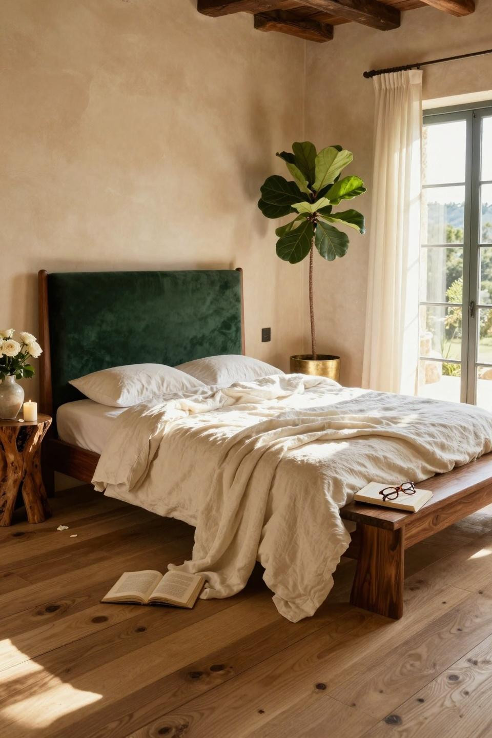 Luxurious Bedrooms Master Romantic - deep green tones with natural wood