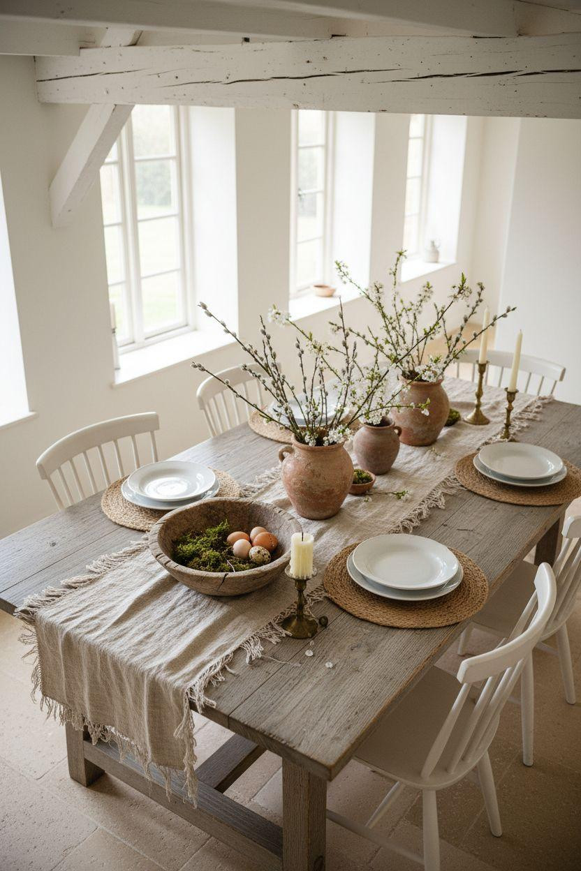 Spring decorating ideas for the home - dining table with early spring styling