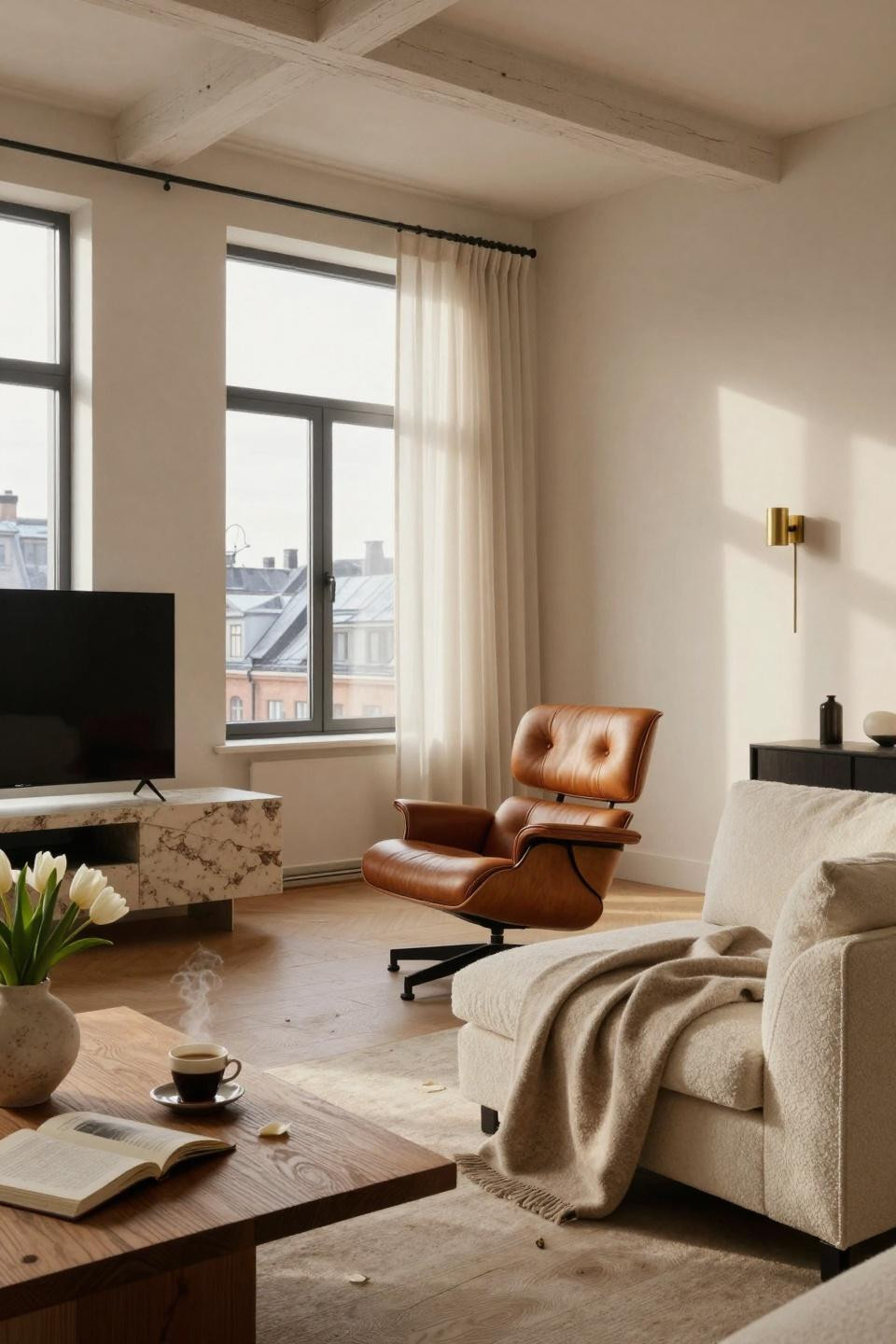 Tv Lounge Ideas - Scandinavian space with natural light