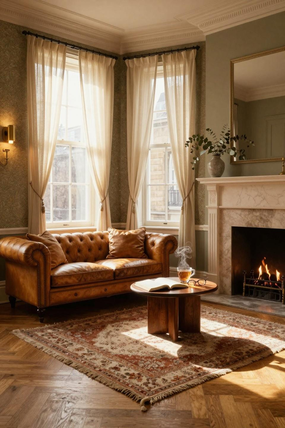 Small Lounge Ideas - snug room with green plants and natural light