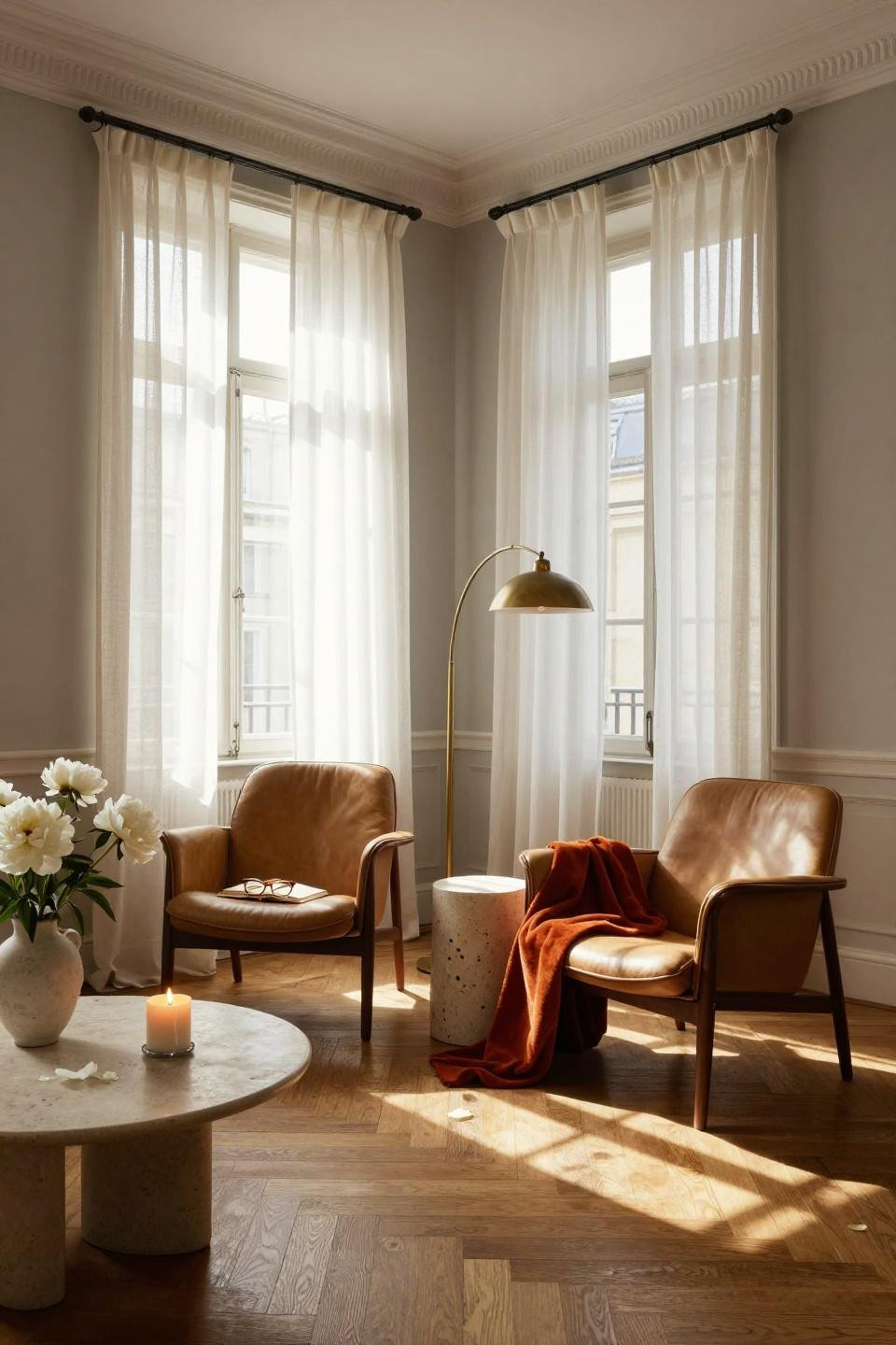 Small Sitting Room Ideas - cream and oak front room