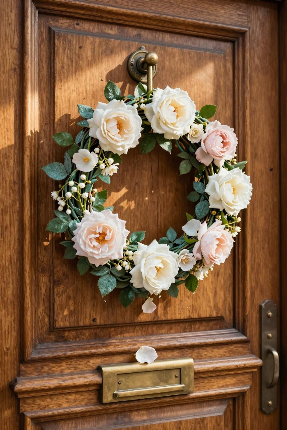 spring door hangers - aged brass hanger with sculptural spring arrangement