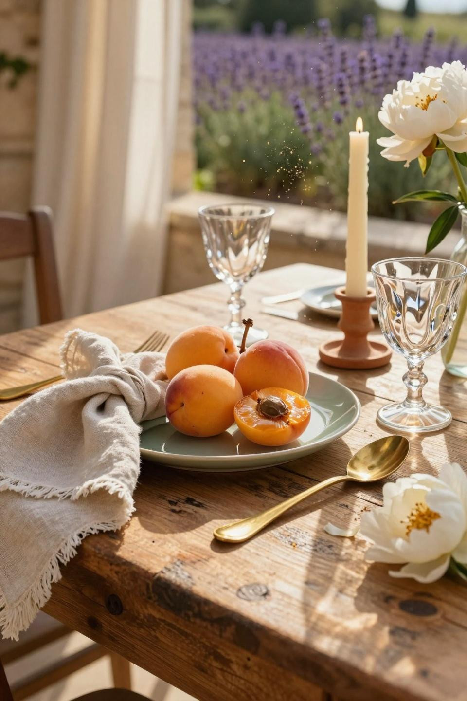 spring tablescapes with outdoor dining setup