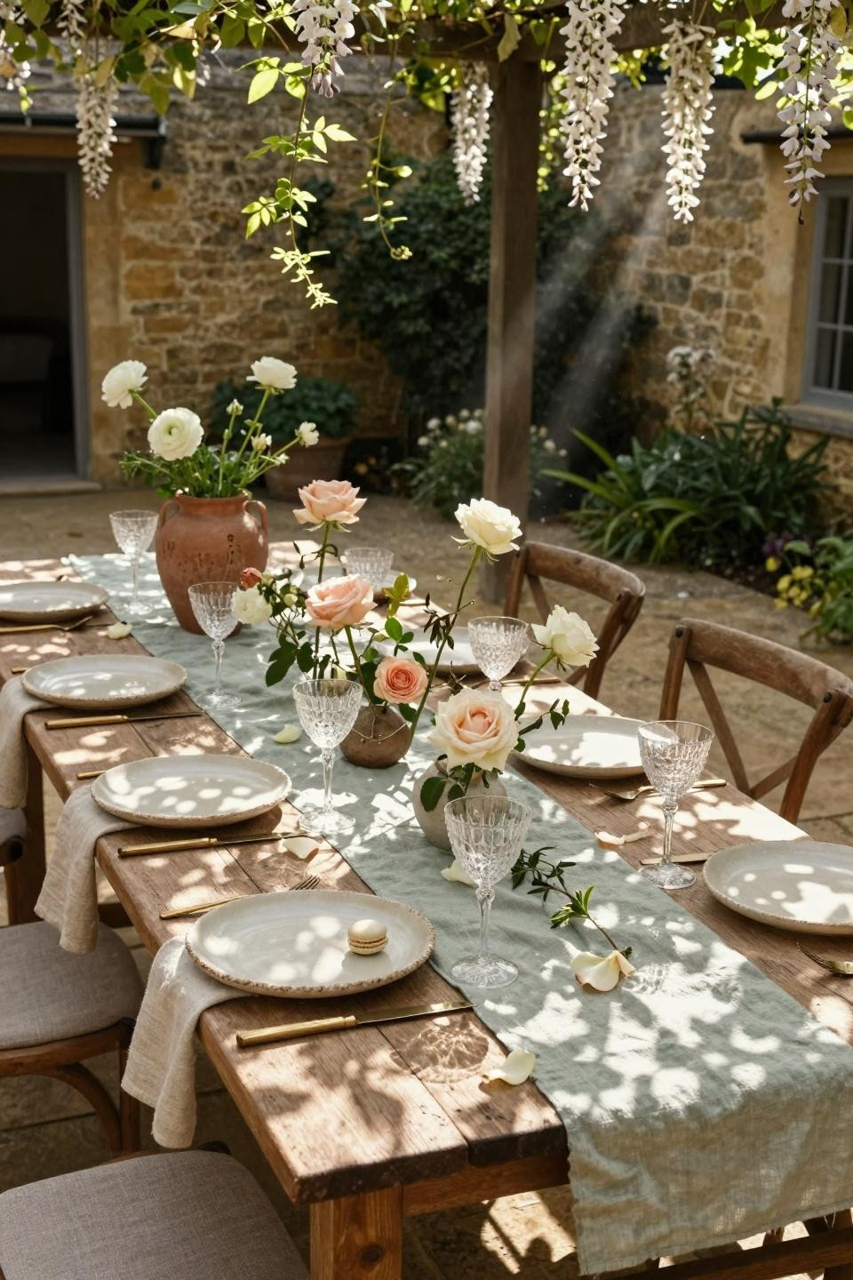 spring tablescapes with outdoor garden styling