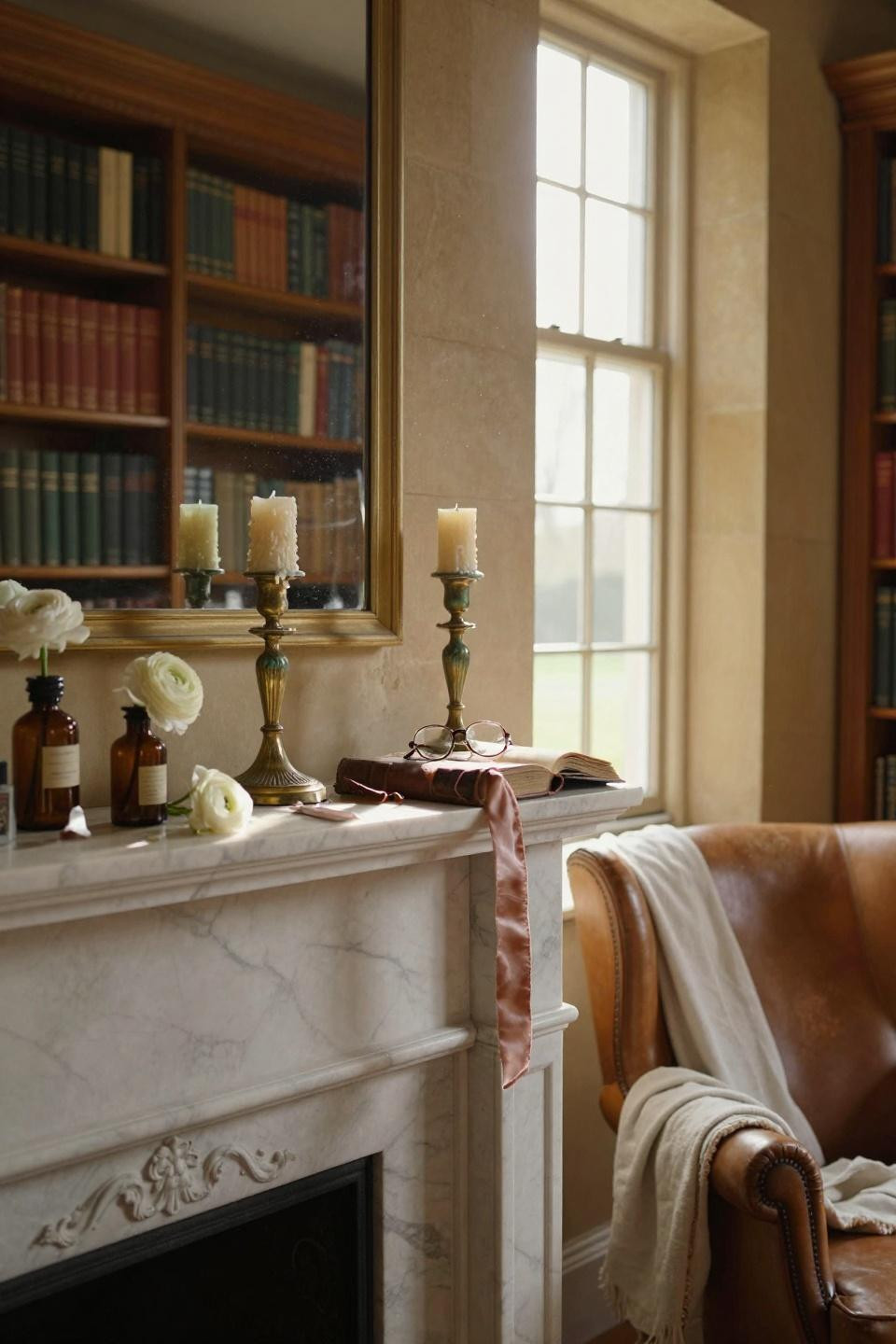 Spring Mantel Decorating Ideas - classic English country style