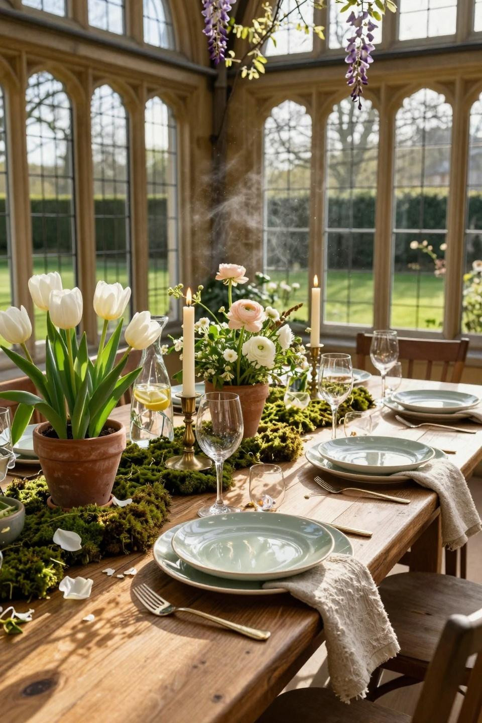 spring tablescapes with Easter table styling