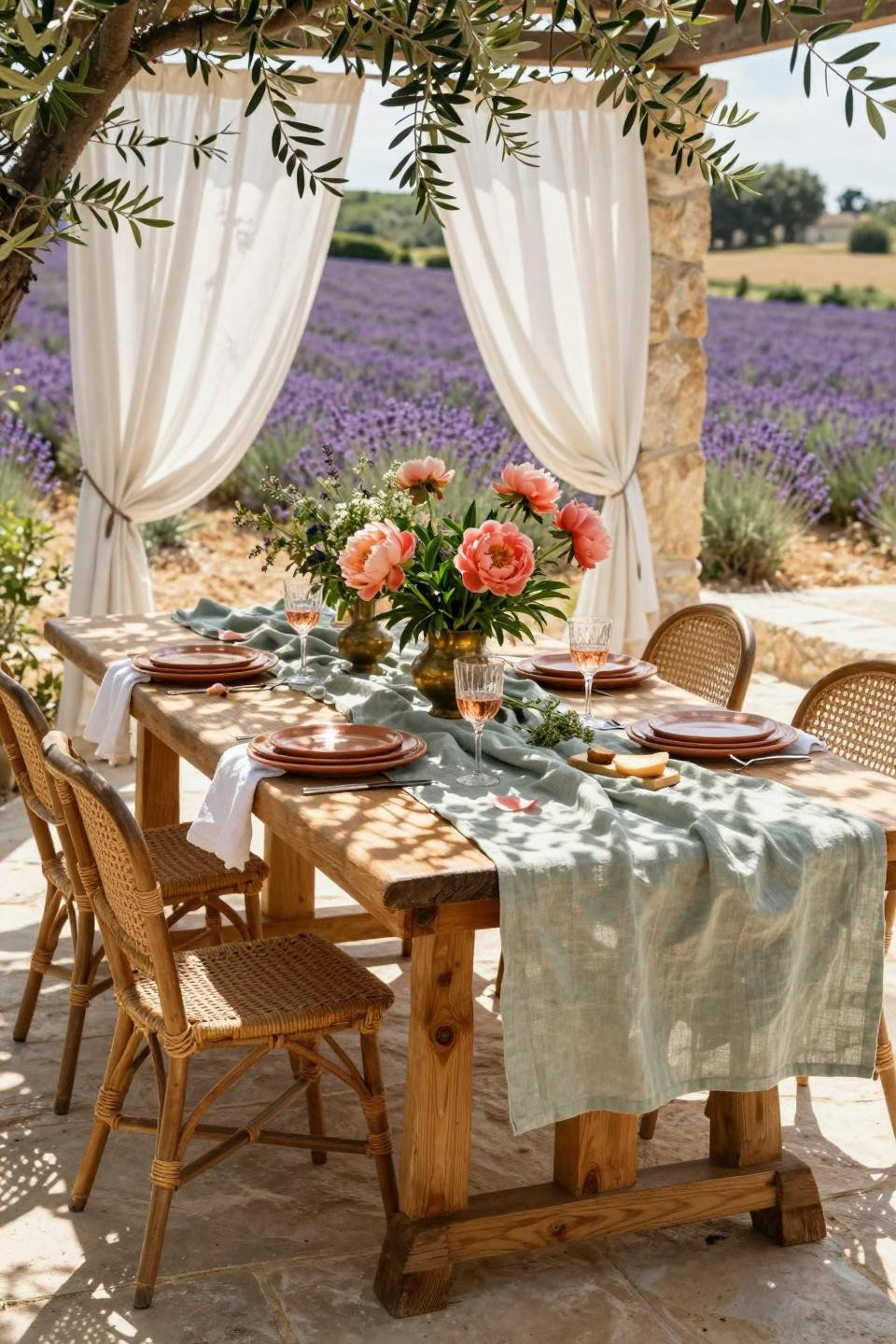 spring tablescapes with summer terrace styling