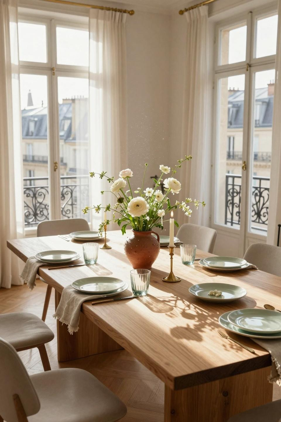 spring tablescapes with minimalist modern style