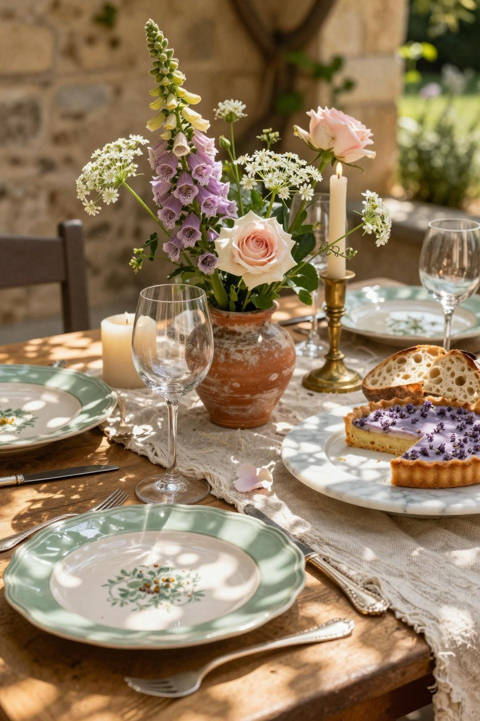 spring tablescapes with garden party details