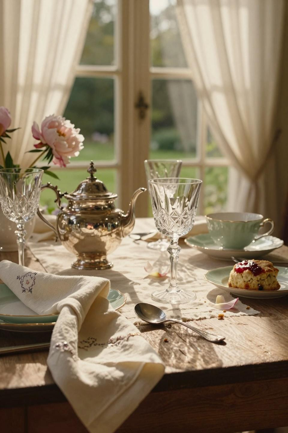 spring tablescapes with tea party details