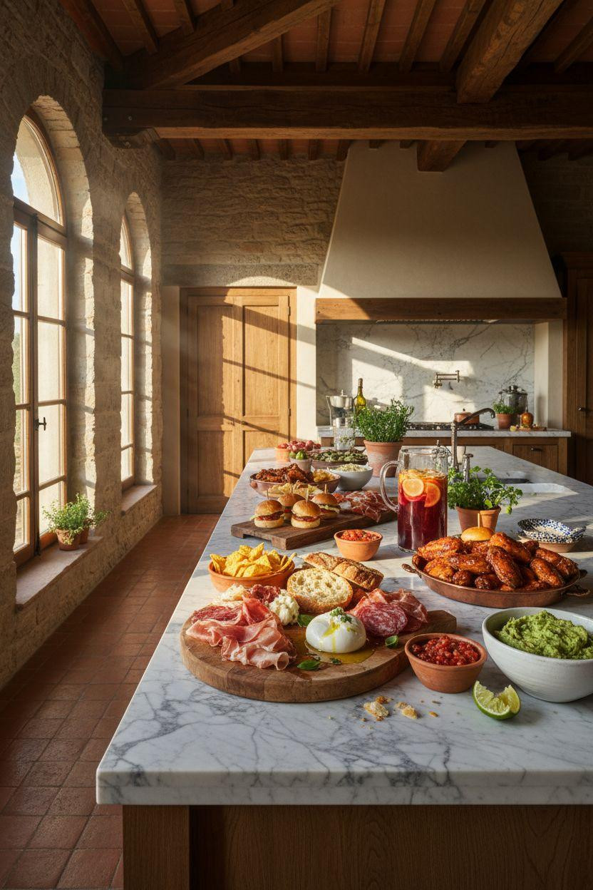 Super Bowl food - Mediterranean football snacks